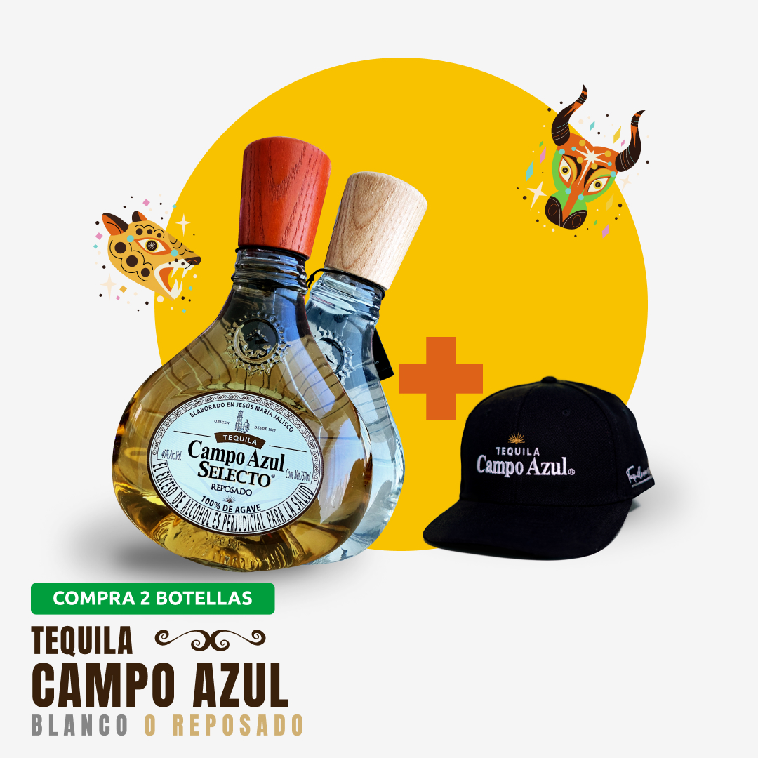 Combo Tequila Campo Azul Blanco y Reposado - Roco Global Services